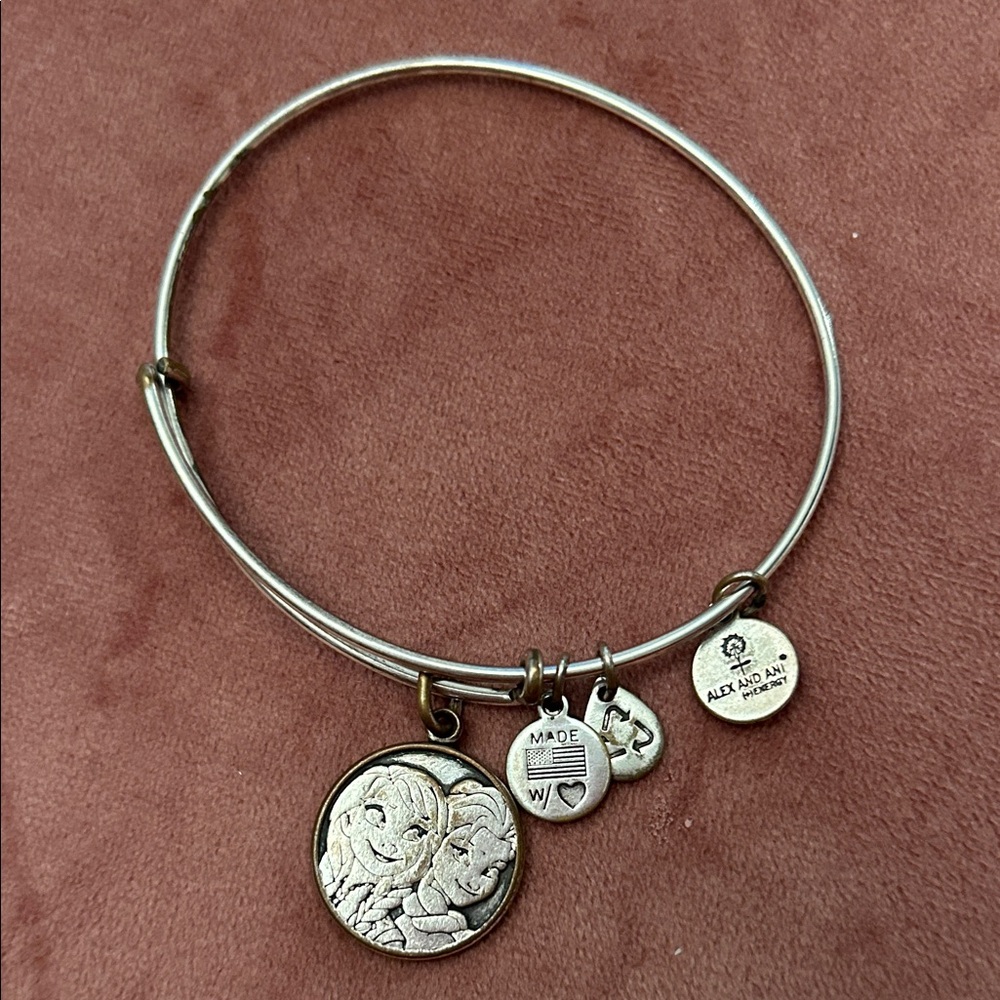 Frozen Alex and Ani Silver Charm Bracelet